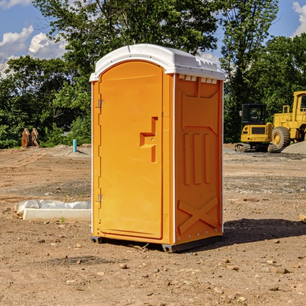 how often are the porta potties cleaned and serviced during a rental period in Xenia